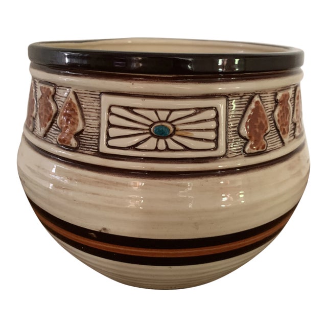 Vintage 1970s Treasure Craft Southwestern Bowl For Sale