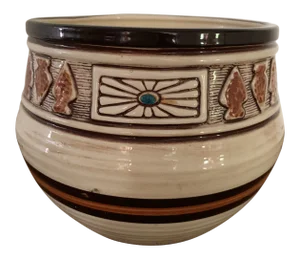 Vintage 1970s Treasure Craft Southwestern Bowl