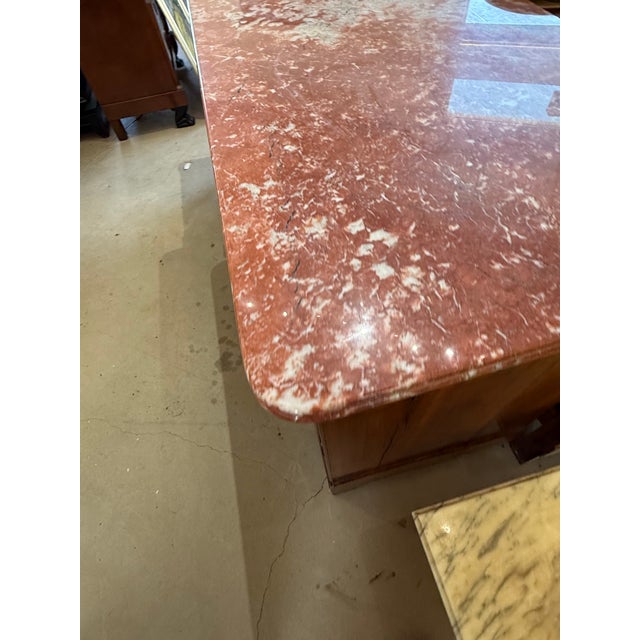 19th Century Louis Philippe Walnut Marble Top Chest of Drawer / Commodes For Sale - Image 4 of 12