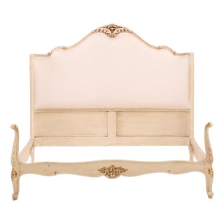 A French Louis XV Style Painted Full Size Bed, C. 1930. For Sale