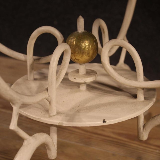 Black French Coffee Table in Painted Metal, 1960s For Sale - Image 8 of 13