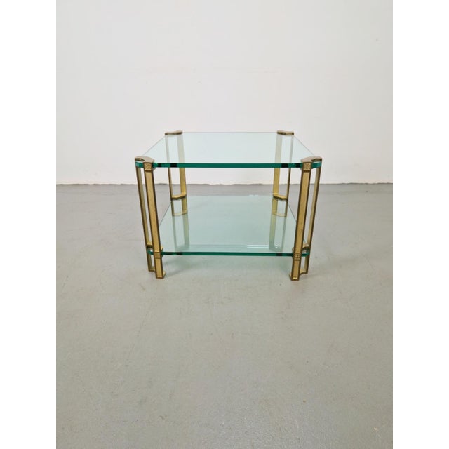 Hollywood Regency T24 Coffee Table in Brass with Double Glass Tops by Peter Ghyczy, 1970s For Sale - Image 3 of 10