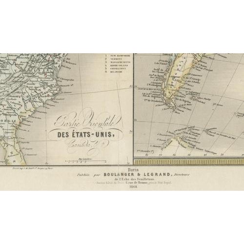 French Map of North and South America by Cortambert, 1864 For Sale - Image 4 of 11
