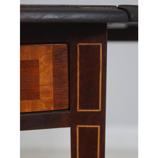 Mahogany Federal Style Drop Leaf Pembroke Table For Sale - Image 10 of 18
