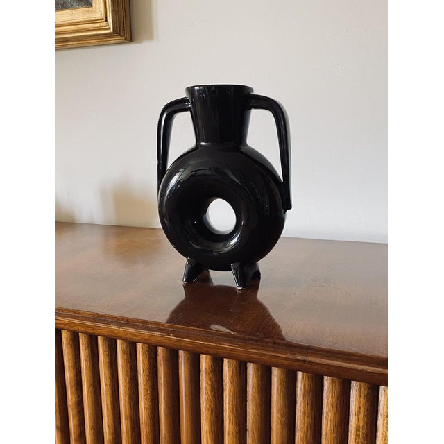 Organic Black Ceramic Vase, France, 1970s For Sale - Image 9 of 18