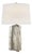 Thomas O'Brien by Visual Comfort Signature Sierra Buffet Lamp in Burnished Silver Leaf with Linen Shade For Sale