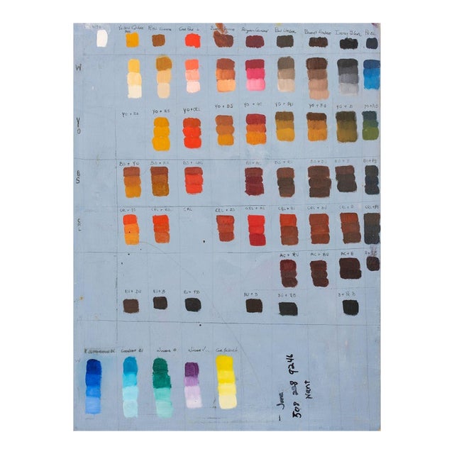 Penny Purpura Pantone Color Swatch Composition Oil For Sale