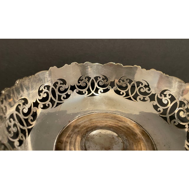 Antique Silverplate Wine Coaster For Sale - Image 4 of 6