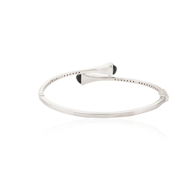 Metal 1.19 Ctw Certified Diamond Bangle Bracelet For Sale - Image 7 of 7