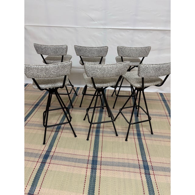 Black Vintage Mid-Century Modern Daystrom Swivel Bar Stools For Sale - Image 8 of 10