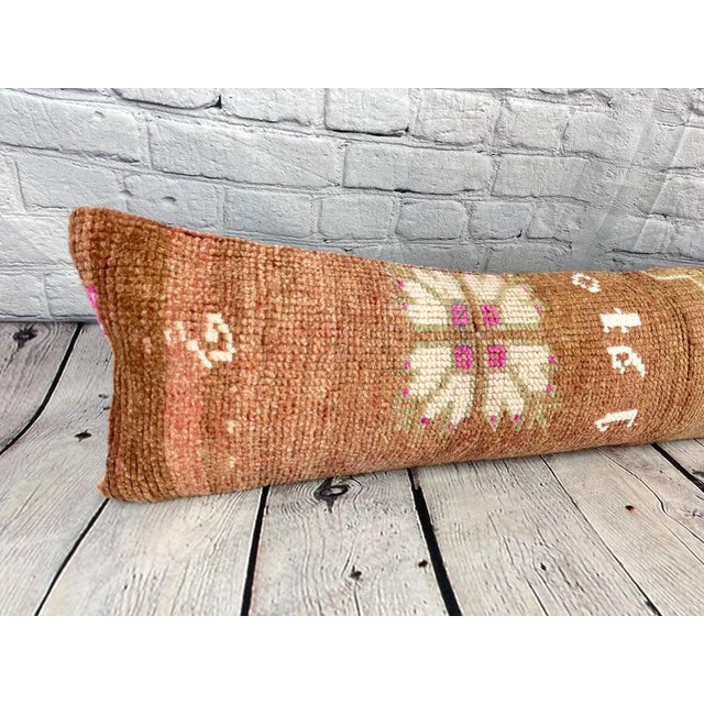 12 x 46 Lumbar Rug Pillow Nomadic Comfort Turkish Pillow Cushion Cover For Sale In Houston - Image 6 of 7