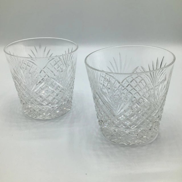 Hawkes Old Fashioned Glasses Strawberry Diamond and Fan Cut Crystal -Set of 2 For Sale - Image 9 of 12