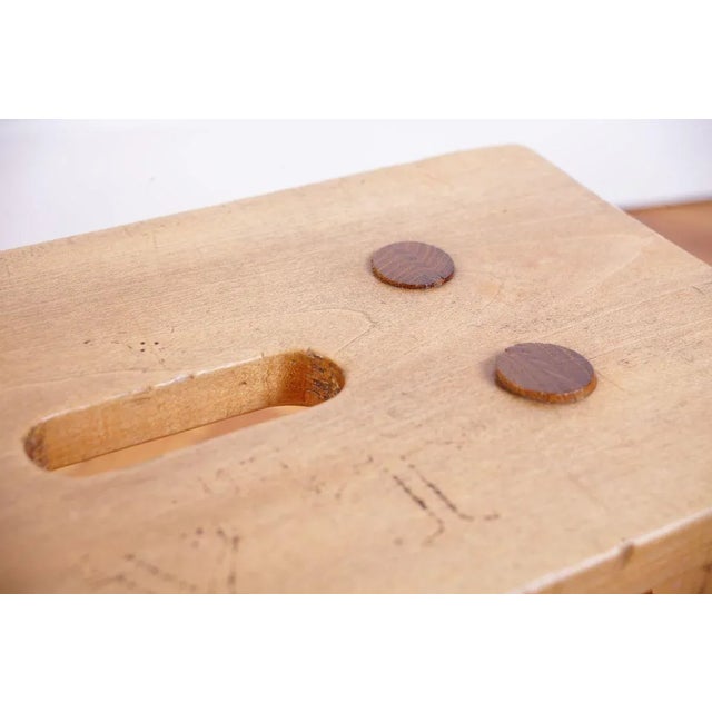 Vintage Czech Rustic Stool, 1940s For Sale - Image 6 of 16