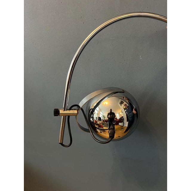 Space Age Arc Wall Lamp in Chrome by Herda For Sale - Image 9 of 13