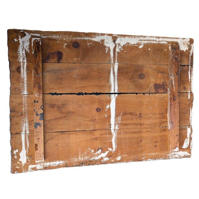 Wood Signed Primitive Futurism Painting "Pro Magnon" by Artist John Carnright For Sale - Image 7 of 12