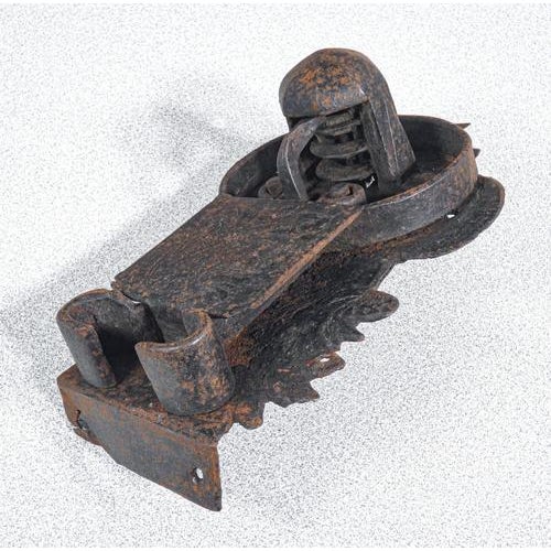 Antique Lock with Iron Key, 1800s For Sale - Image 9 of 18