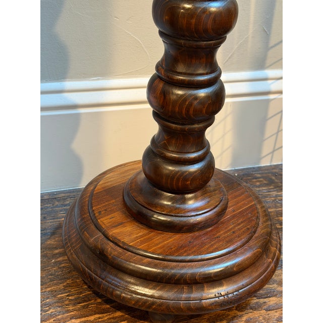 Vintage Monumental Bobbin-Turned Wood Display Pedestal or Plant Stand, 37.5” For Sale - Image 12 of 18