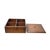 Wood Oriental Plain Surface Brown Natural Wood Small Square Accent Box For Sale - Image 7 of 8