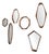 Vintage Wall Mirrors by Franco Campo & Carlo Graffi for Home Turin, 1960, Set of 6 For Sale