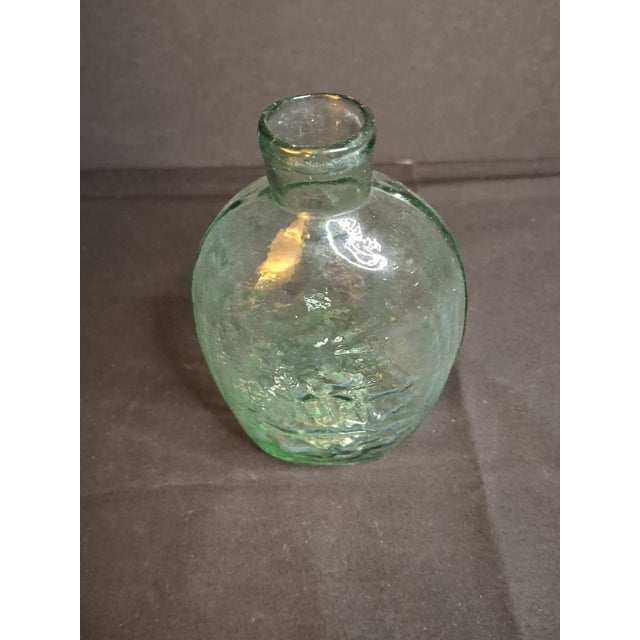 Antique Albany Glass Works Historical Flask Gi-28 Steamboat Sailboat Aqua Glass 1840s For Sale - Image 9 of 17