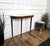 Mid-Century Italian Wooden Brass Console Table with Marble Top, 1950s For Sale - Image 6 of 8