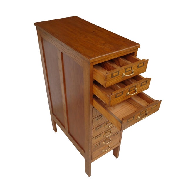 Mid 20th Century Vintage Card Catalogue Cabinet For Sale - Image 5 of 9