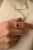 14k White Gold Pear Cut Garnet and Diamond Ring Size 7 For Sale In New York - Image 6 of 14