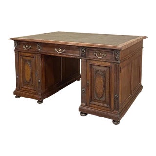 Antique French Louis XVI Neoclassical Double Faced Desk For Sale