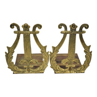 1960s Vintage Brass Bookends-a Pair For Sale