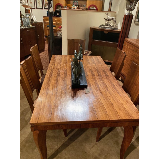 French Art Deco Dining Room Suite Buffet Table 6 Chairs Attrib To Jule Leleu Chairish