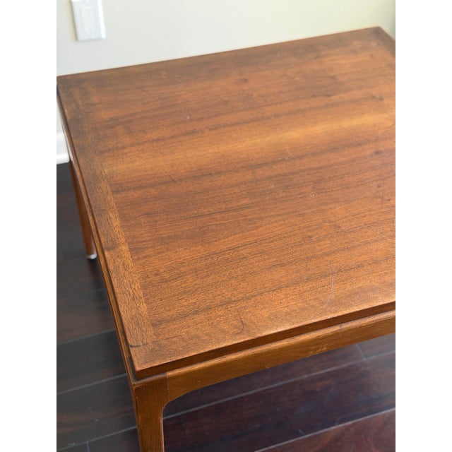 Coffee Vintage 1960s Lane Furniture Rhythm Walnut Occasional Table 997-06 — MCM Square Side End Table For Sale - Image 8 of 12