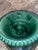 Vintage Hull Usa Pottery Green Drip Glaze Pedestal Bowl Urn Planter For Sale - Image 4 of 9