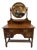 Antique Jacobean Tiger Oak Wood Vanity Dresser With Mirror For Sale