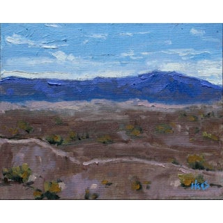 Southwestern Nevada Desertscape (Minimalist Oil Landscape) For Sale