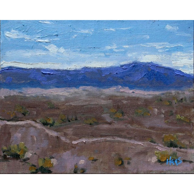 Southwestern Nevada Desertscape (Minimalist Oil Landscape) For Sale