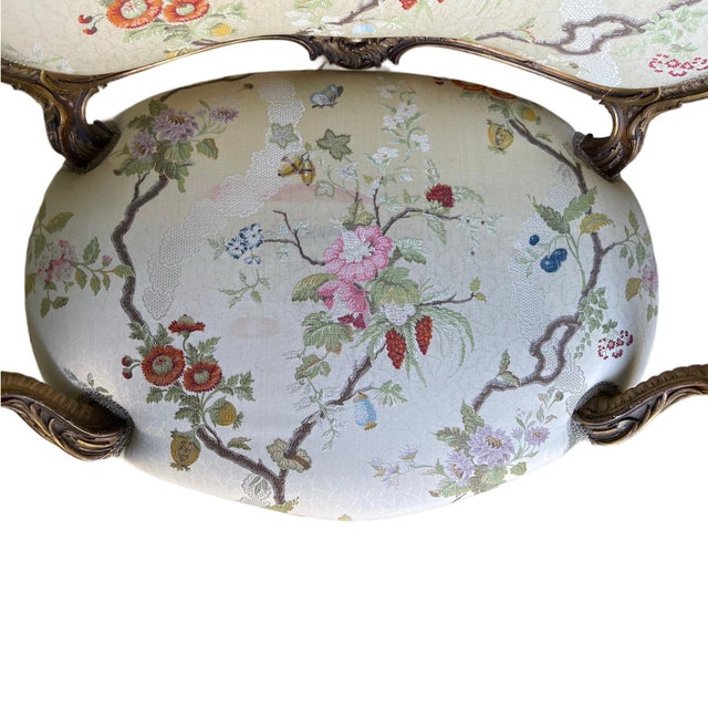 French Giltwood Marquise Armchair, 1900s For Sale - Image 5 of 14