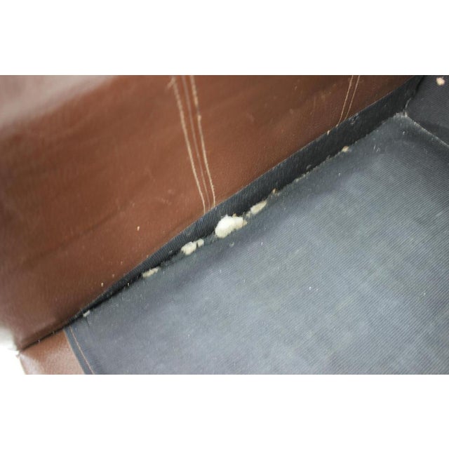 Danish Brown Leather Armchair, Denmark, 1970s For Sale - Image 14 of 18