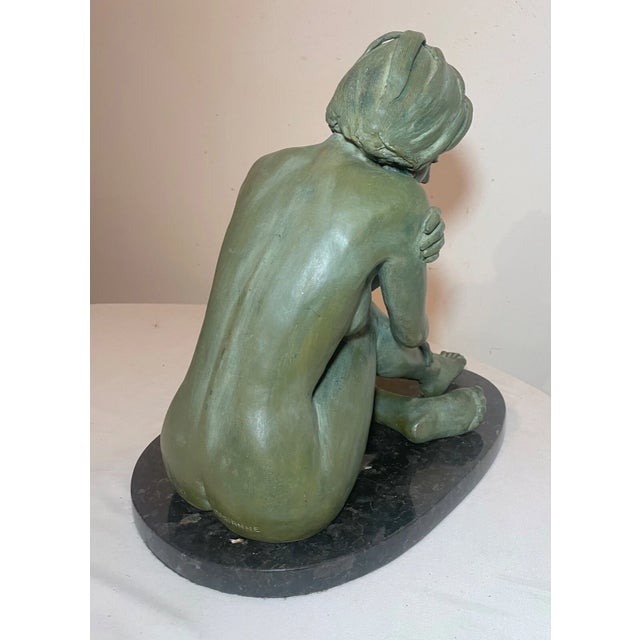 Large Vintage Handmade Marianne Broome Nude Terracotta Pottery Sculpture Statue For Sale - Image 13 of 17