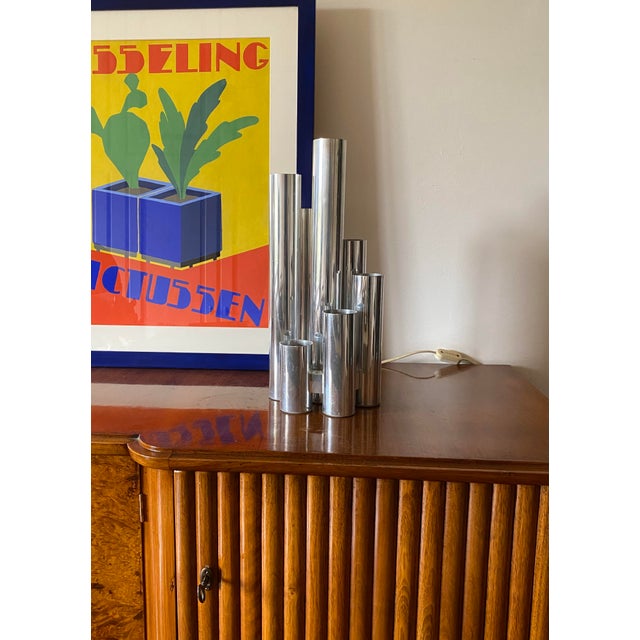 Metal Hollywood Regency Metal Table Lamp from Sciolari, 1970s For Sale - Image 7 of 17