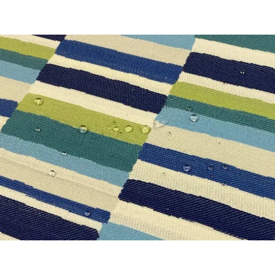 Abstract Thibaut Carnivale InsideOut Blue & Green Abstract Geometric Upholstery Fabric For Sale - Image 3 of 4