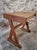 Vintage French school desk dating from the 1960s, made of oak. The desk has a simple trestle-style base and a hinged...