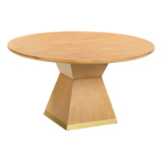 Nolan Natural Wood Round Dining Table For Sale
