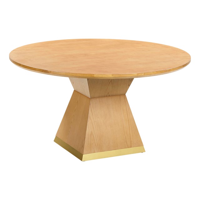 Nolan Natural Wood Round Dining Table For Sale