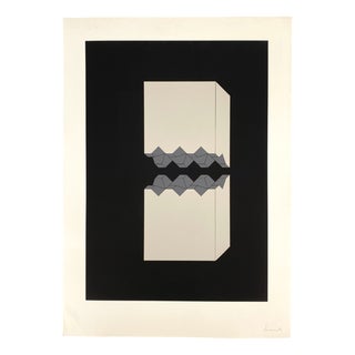 Erwin Heerich, Composition, Color Screen Print, 1973 For Sale