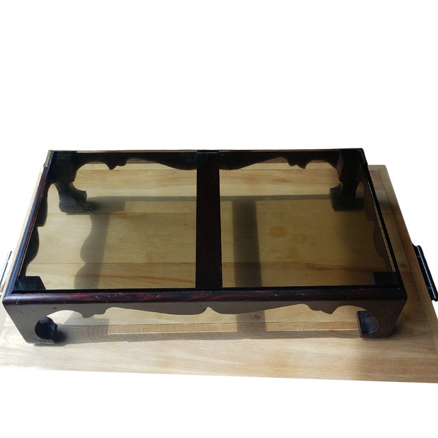 Chinoiserie Mid-Century Chinese Solid Rosewood Low Kang Table / Tabletop Riser For Sale - Image 3 of 5