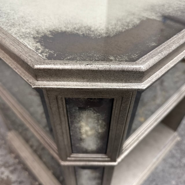 Restoration Hardware 1930's French Mirrored Open Nightstand For Sale - Image 11 of 12