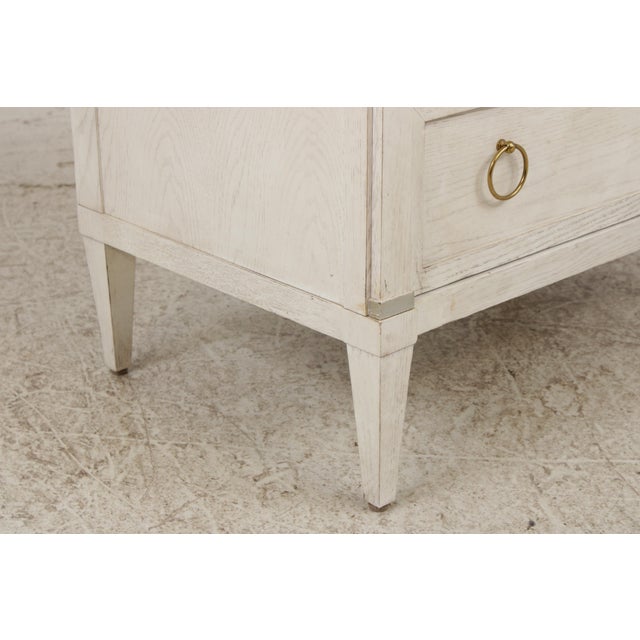 White Pair of Century 3 Drawer Whitewashed Dressers Chests For Sale - Image 8 of 15