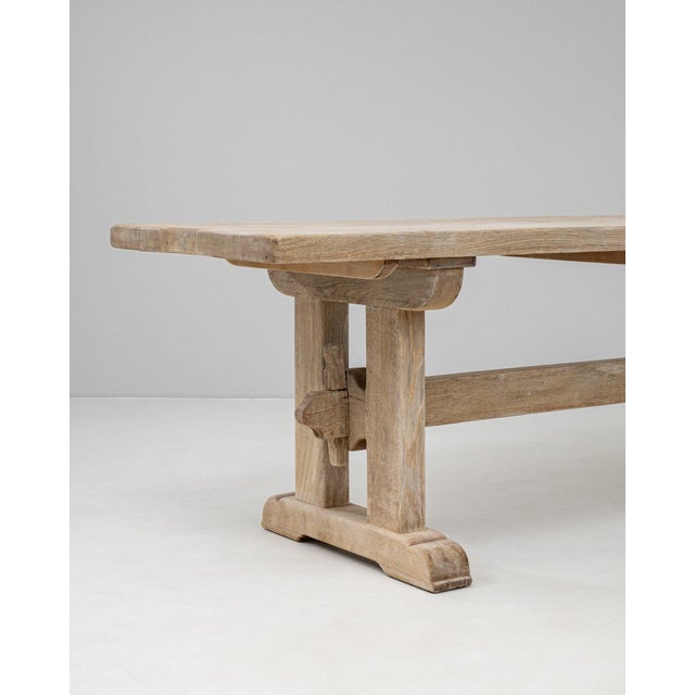 Mid 20th Century France Antique White Wood Dining Table For Sale - Image 9 of 11