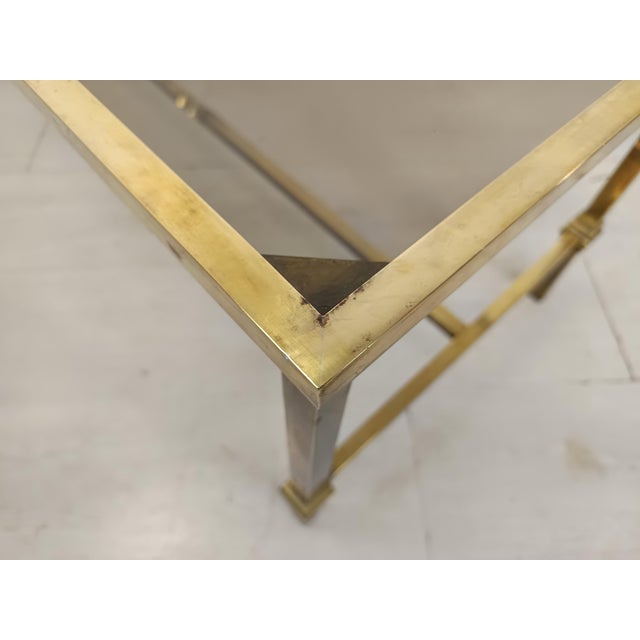 Vintage Gold Brass Coffee Table, 1950s For Sale - Image 4 of 18