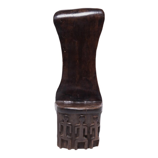 Miniature Baule Chair With Figures For Sale